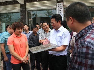 蔡邦银 主动服务 加快推进七盘关国际石材城项目建设